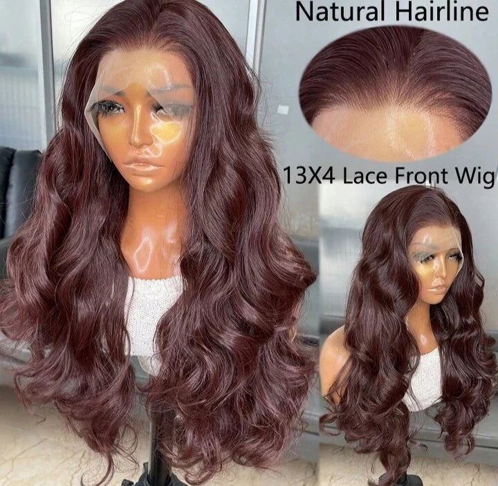 Long Body Wave Glueless Kanekalon Wig(human blend) (22 inch)
