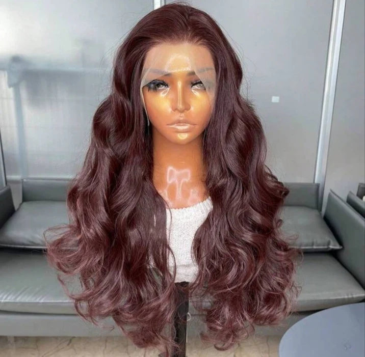 Long Body Wave Glueless Kanekalon Wig(human blend) (22 inch)