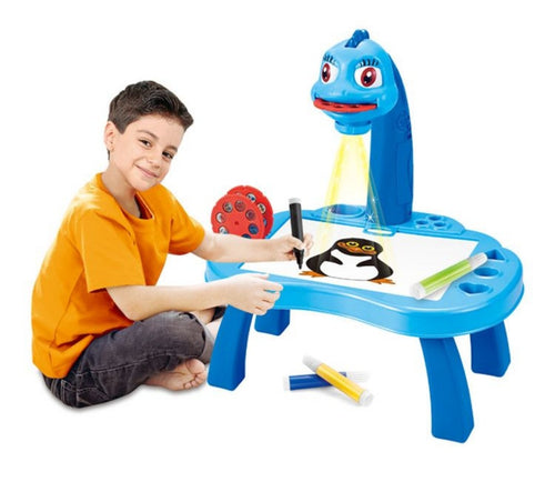 24 Patterns Projector Painting Desk Toy - Blue