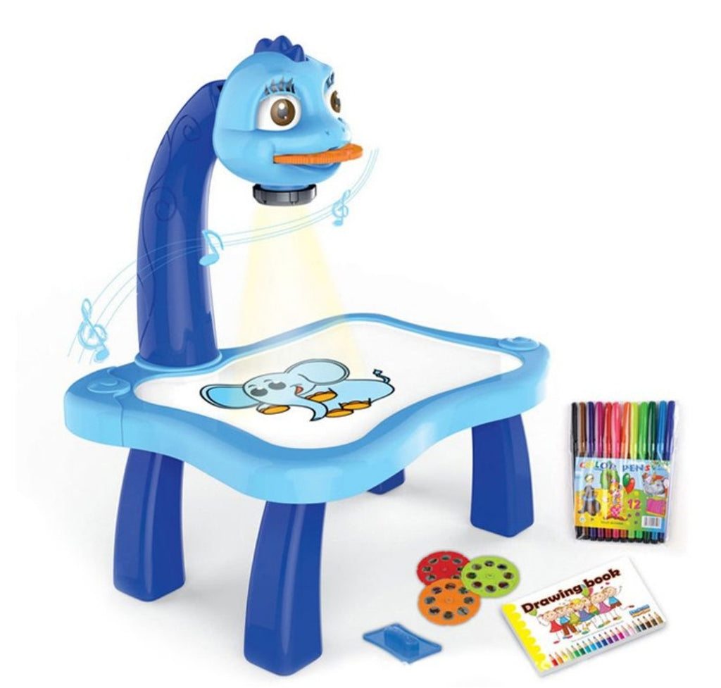 24 Patterns Projector Painting Desk Toy - Blue