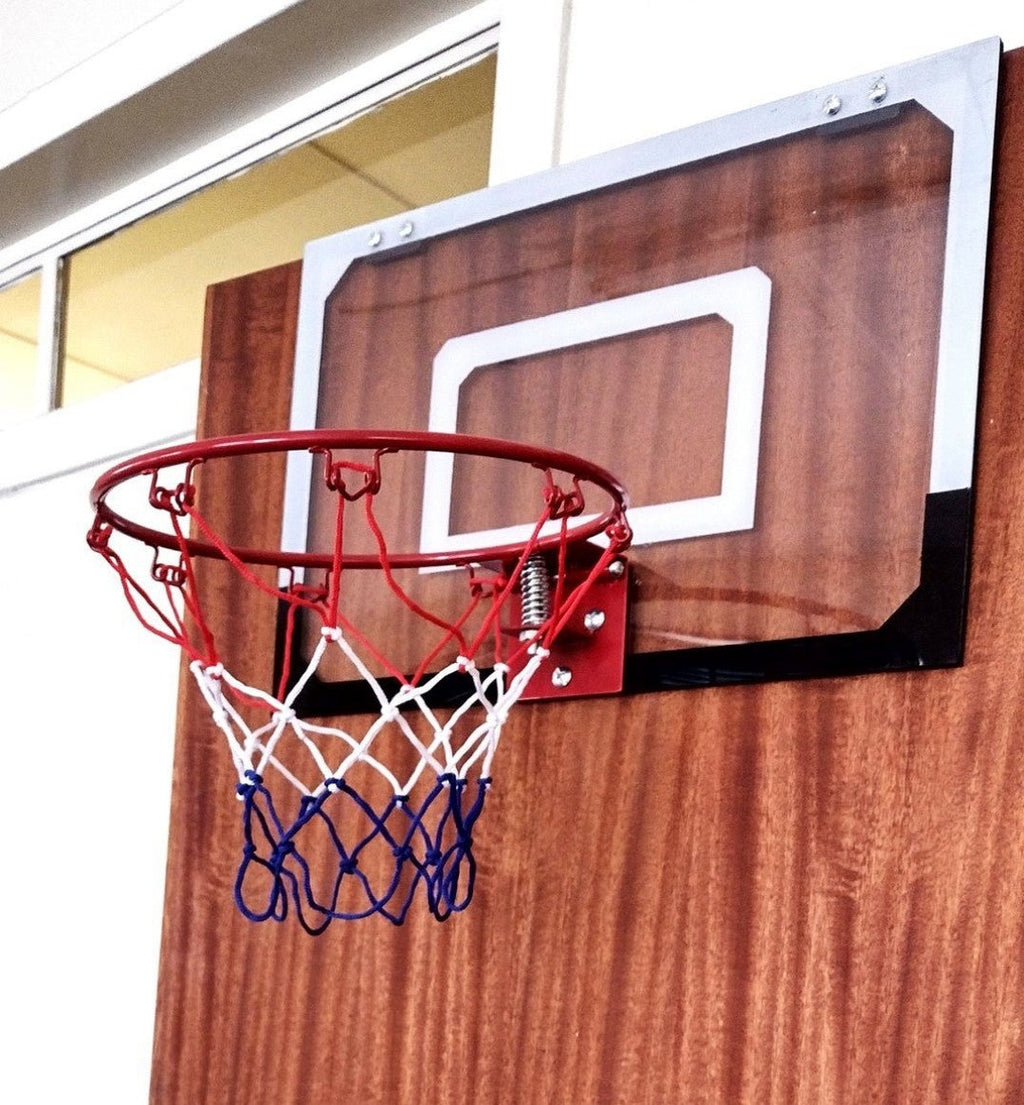 Kids Basketball Hoop Transparent Backboard & Inflatable PVC Basketball
